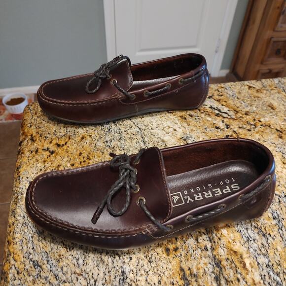 Sperry Authentic Original Slip On Dark Brown Boat Shoe Men's Size 11M - Picture 4 of 12